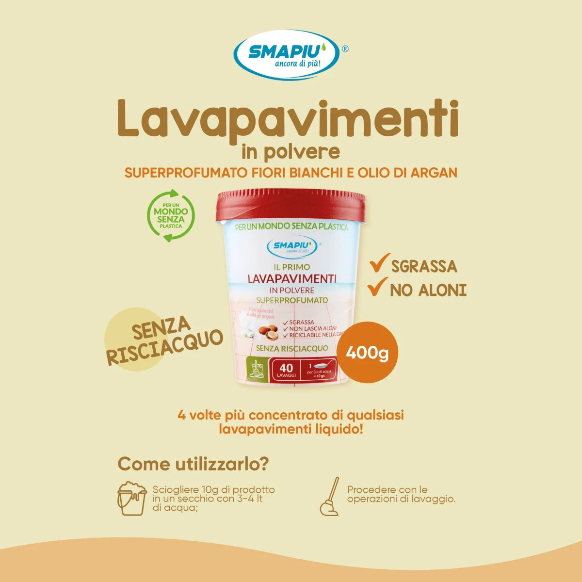 Acquista Bomba Lavapavimenti Fiori Bianchi e Argan 400g shop online ...